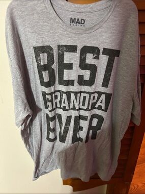 MAD Engine Light Gray 'Best Grandpa Ever' Tee with Black Print